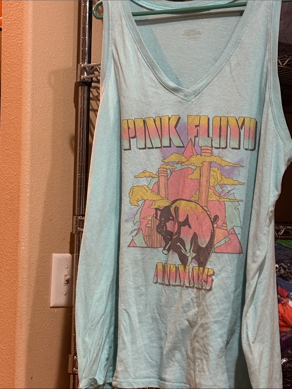 torrid Aqua Pink Floyd 'Animals' Graphic Tank size 3